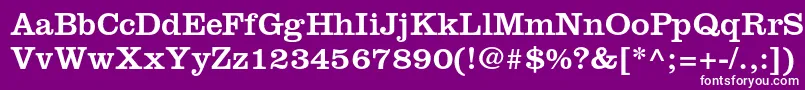 フォントClarendonltstd – 紫の背景に白い文字