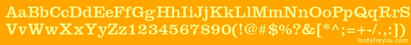 Clarendonltstd Font – Yellow Fonts on Orange Background