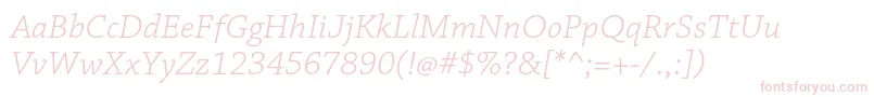 ChaparralproLightitcapt Font – Pink Fonts