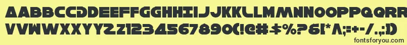 HanSolo Font – Black Fonts on Yellow Background