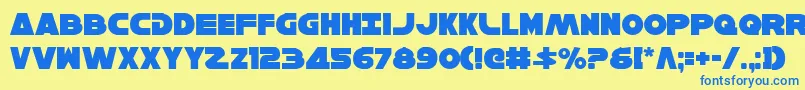 HanSolo Font – Blue Fonts on Yellow Background