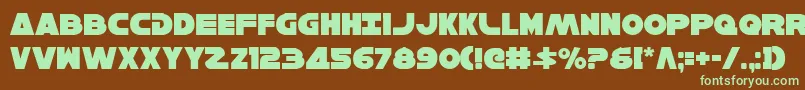HanSolo-fontti – vihreät fontit ruskealla taustalla