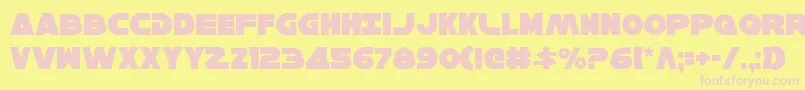 HanSolo-fontti – vaaleanpunaiset fontit keltaisella taustalla
