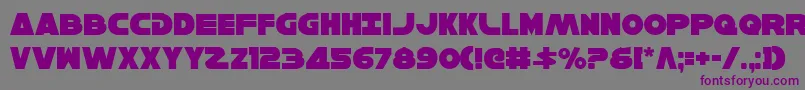 Шрифт HanSolo – фиолетовые шрифты на сером фоне