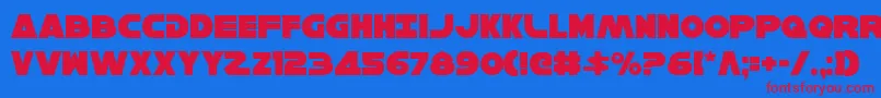 HanSolo Font – Red Fonts on Blue Background