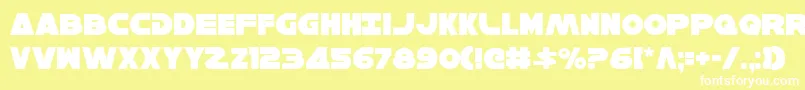 HanSolo Font – White Fonts on Yellow Background