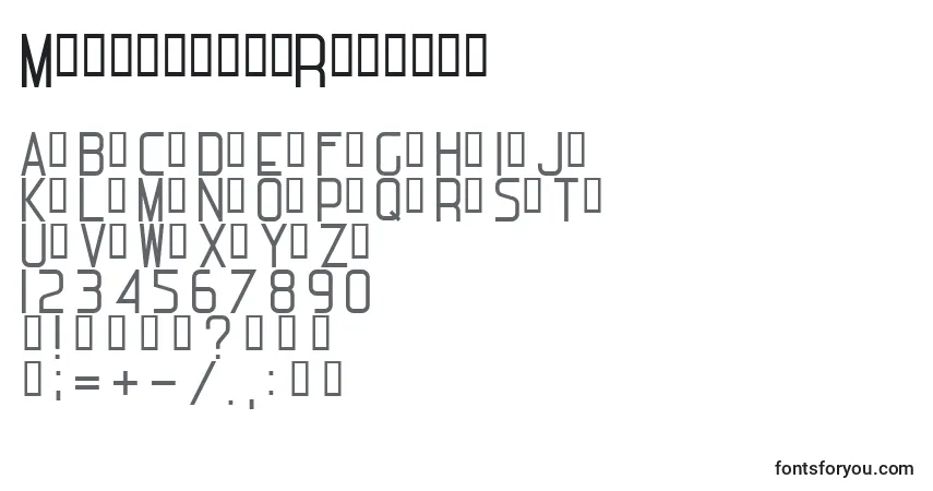 Fuente MichelucciRegular - alfabeto, números, caracteres especiales