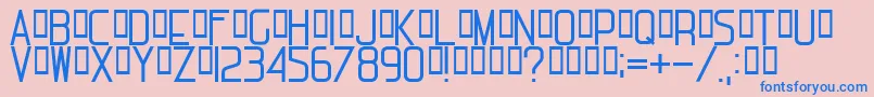 MichelucciRegular Font – Blue Fonts on Pink Background