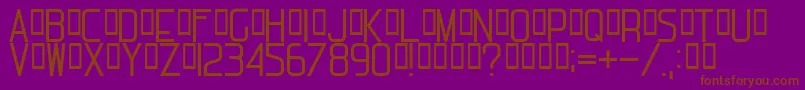 MichelucciRegular Font – Brown Fonts on Purple Background