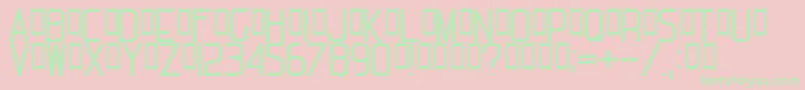 MichelucciRegular Font – Green Fonts on Pink Background