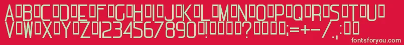 MichelucciRegular Font – Green Fonts on Red Background