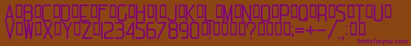 MichelucciRegular Font – Purple Fonts on Brown Background