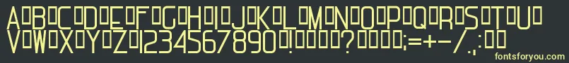 MichelucciRegular Font – Yellow Fonts on Black Background