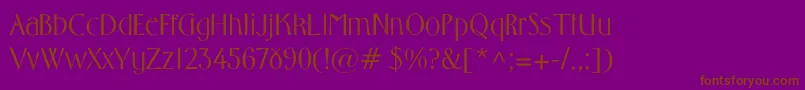 Шрифт MiddletonLight – коричневые шрифты на фиолетовом фоне