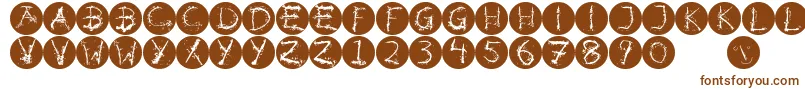 Шрифт Inkalphabetinvers – коричневые шрифты на белом фоне