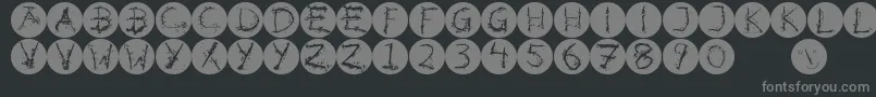 Шрифт Inkalphabetinvers – серые шрифты на чёрном фоне