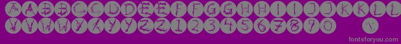 Шрифт Inkalphabetinvers – серые шрифты на фиолетовом фоне