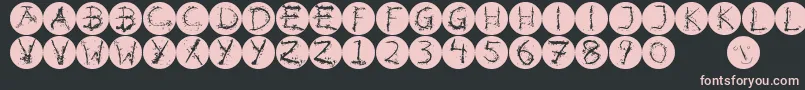 Inkalphabetinvers Font – Pink Fonts on Black Background