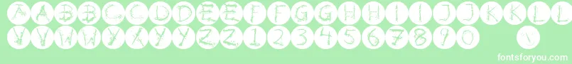 Inkalphabetinvers Font – White Fonts on Green Background