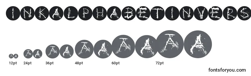 Größen der Schriftart Inkalphabetinvers