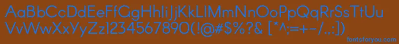 ArconRegular Font – Blue Fonts on Brown Background