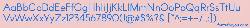 ArconRegular Font – Blue Fonts on Pink Background