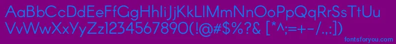 ArconRegular Font – Blue Fonts on Purple Background