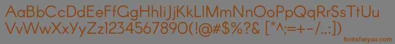 ArconRegular Font – Brown Fonts on Gray Background