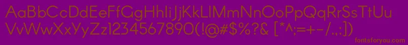 ArconRegular Font – Brown Fonts on Purple Background