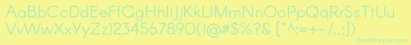 ArconRegular Font – Green Fonts on Yellow Background