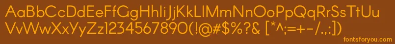 ArconRegular Font – Orange Fonts on Brown Background