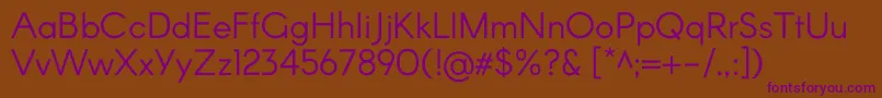 ArconRegular Font – Purple Fonts on Brown Background