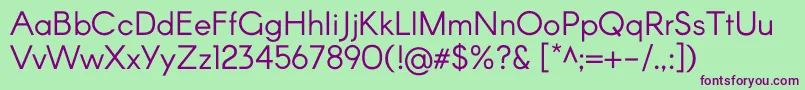 ArconRegular Font – Purple Fonts on Green Background
