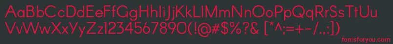 ArconRegular Font – Red Fonts on Black Background