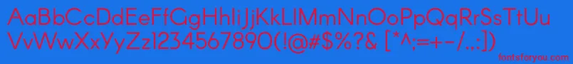 ArconRegular Font – Red Fonts on Blue Background