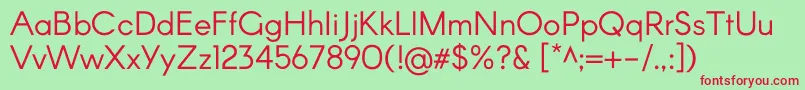 ArconRegular Font – Red Fonts on Green Background