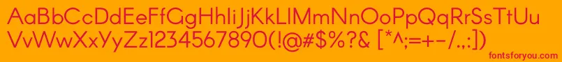 ArconRegular Font – Red Fonts on Orange Background