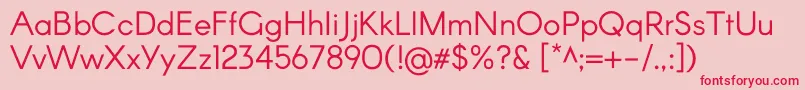 ArconRegular Font – Red Fonts on Pink Background