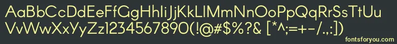 ArconRegular Font – Yellow Fonts on Black Background