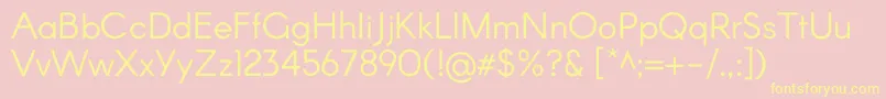 ArconRegular Font – Yellow Fonts on Pink Background