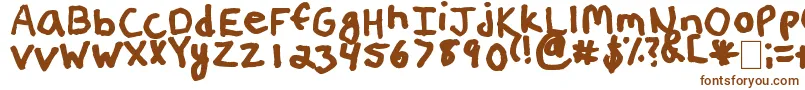 Шрифт ErinsHandwriting2 – коричневые шрифты на белом фоне