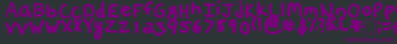 Czcionka ErinsHandwriting2 – fioletowe czcionki na czarnym tle