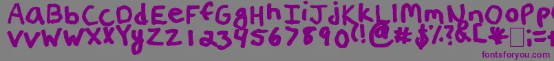 フォントErinsHandwriting2 – 紫色のフォント、灰色の背景