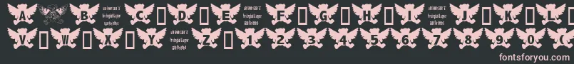 AngelBear Font – Pink Fonts on Black Background