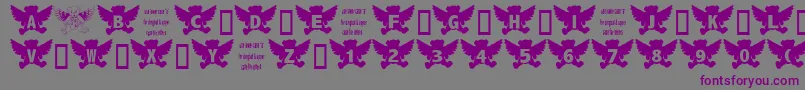 AngelBear Font – Purple Fonts on Gray Background