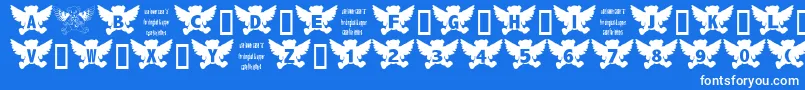 AngelBear Font – White Fonts on Blue Background