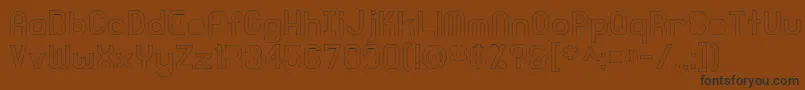 KnochenOutlined Font – Black Fonts on Brown Background