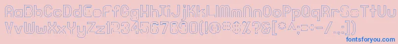 KnochenOutlined Font – Blue Fonts on Pink Background