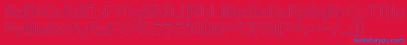 KnochenOutlined Font – Blue Fonts on Red Background