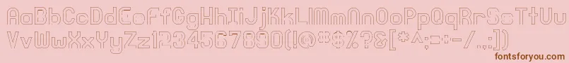 KnochenOutlined Font – Brown Fonts on Pink Background